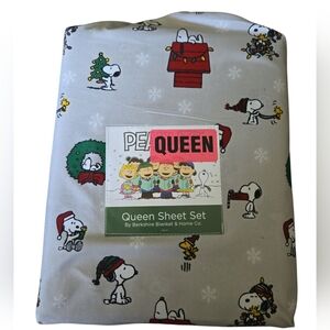 Berkshire Peanuts Snoopy Queen Christmas Sheet Set